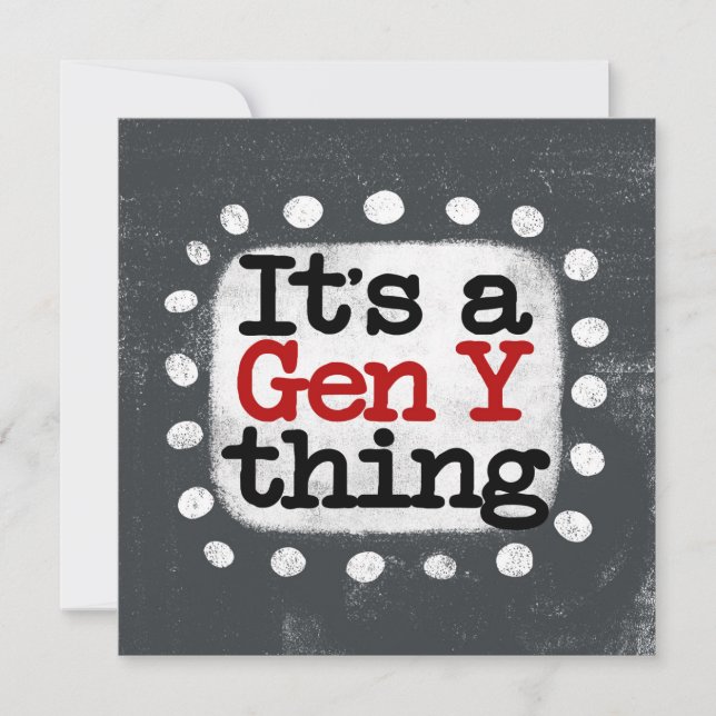 C'est une carte de voeux Gen Y (Devant)