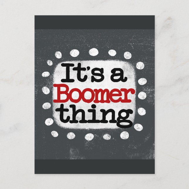 C'est une carte postale Boomer Thing (Devant)