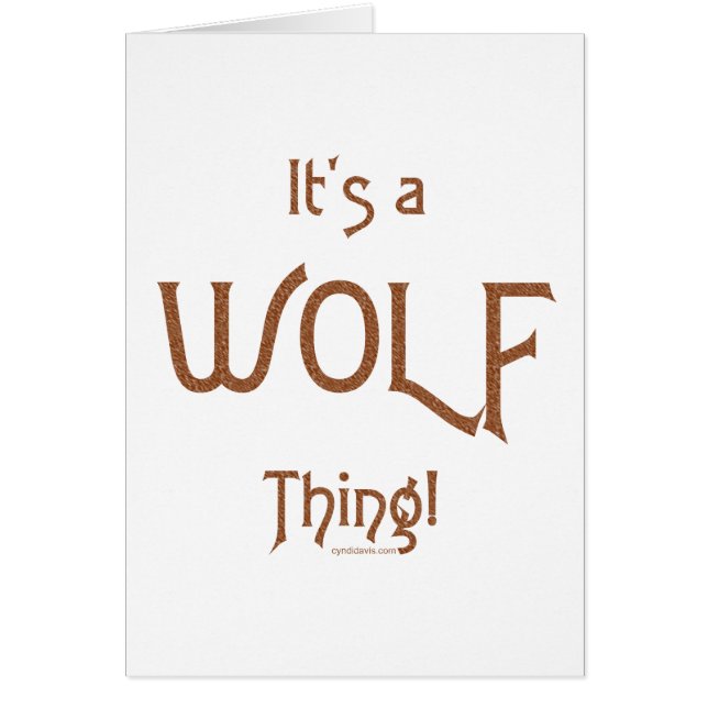 C'est une chose de loup ! (Devant)