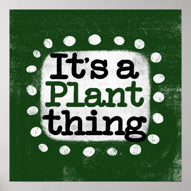 C'est une chose Plante Poster Wall Art (Devant)