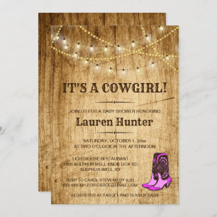 C'est une Cowgirl ! Invitation au Baby shower de p