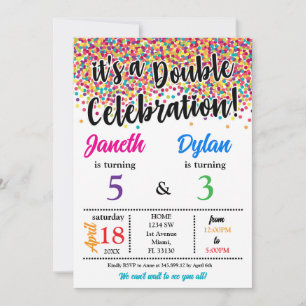 C'est une double invitation d'anniversaire de frèr