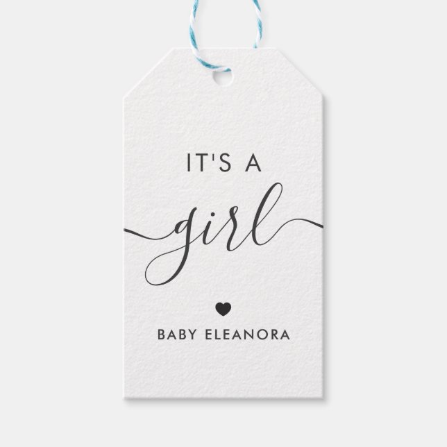 C'est une étiquette cadeau de fille, étiquette cad (Devant)