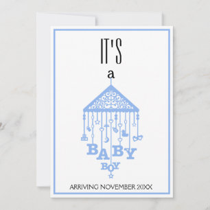 C'est une Faire-part de grossesse pour bébé garçon