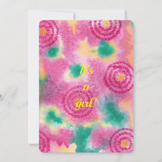 C'est une fille Aquarelle Bébé Douche Invitations