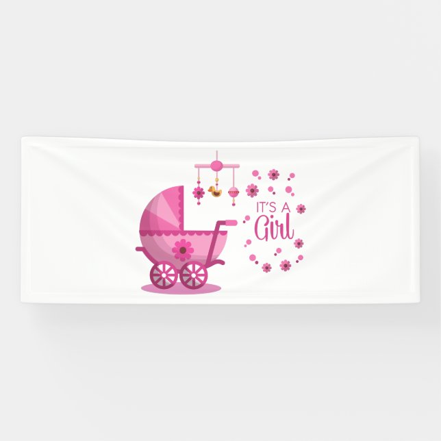 C'est une fille Banderole en vinyle 2,5x6 (Horizontal)