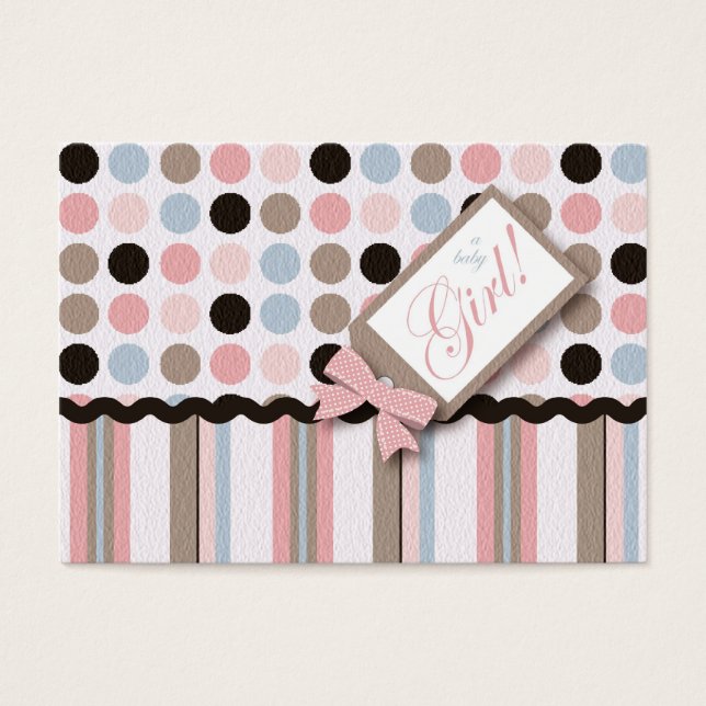 C'est une fille ! Carte pour notes Merci (Devant)