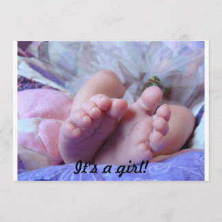 C'est une fille ! Cartes d'invitation pour Baby Sh