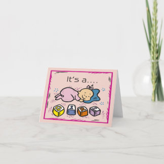 C'est une fille Faire-part de naissance