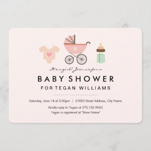 C'est une fille Invitation Baby shower