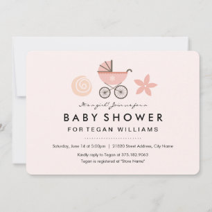 C'est une fille  Invitation Baby shower