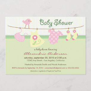 C'est une fille ! Invitation Baby shower de la lig