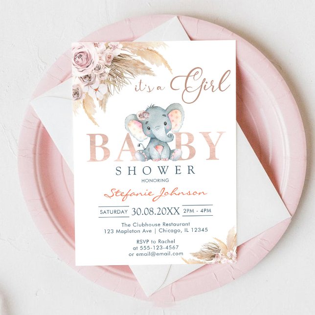 C'est une fille Little Peanut Invitation à la Baby (Créateur téléchargé)