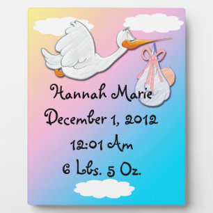 C'est une fille - Plaque de garde de cigogne