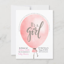 C'est une fille Psaume 14:12 Invitation Baby showe