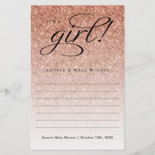 C'est une fille Rose Gold Ombre conseil de Parties