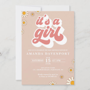 C'est une fille Super Baby shower Invitation
