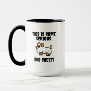 C'est une grosse feuille de livre Drôle Chien Mug