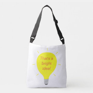 C'est une idée brillante, ampoule jaune, sacs