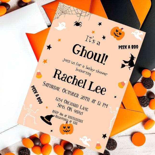 C'est une invitation à une baby shower Halloween p (Créateur téléchargé)