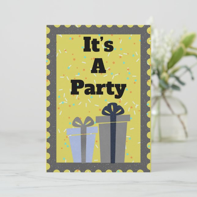 C'est une invitation à une fête (Debout devant)