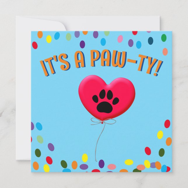 C'est une invitation à une fête de chien à mâchoir (Devant)