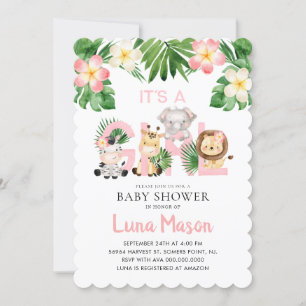 C'est une invitation au Baby shower de la jungle