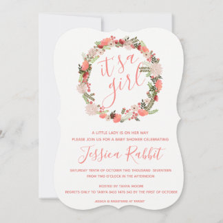 C'est une invitation baby shower fille