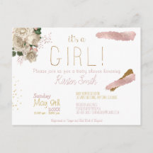 C'est une invitation de Baby shower de fille