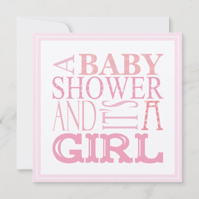 C'est une invitation de Baby shower de fille (Devant)