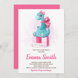 C'est une invitation de Baby shower de fille migno
