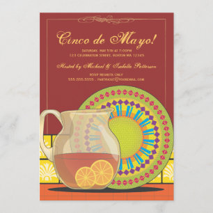C'est une invitation de fiesta de partie de Cinco