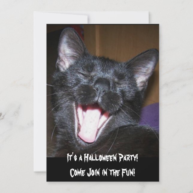 C'est une invitation de la fête d'Halloween (Devant)