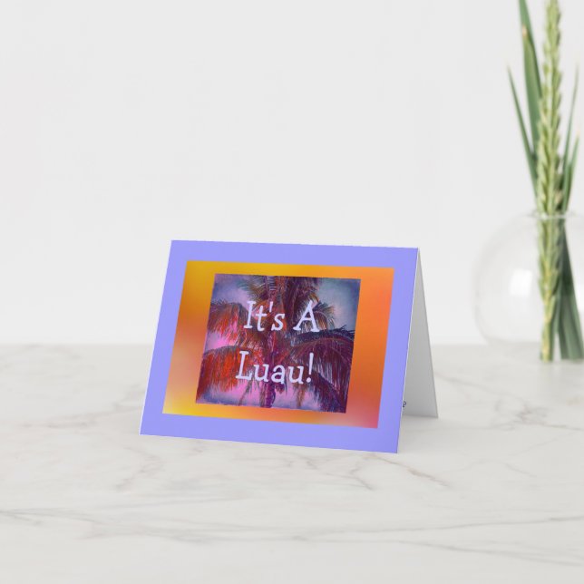 C'est une invitation de la fête tropicale de Luau (Devant)