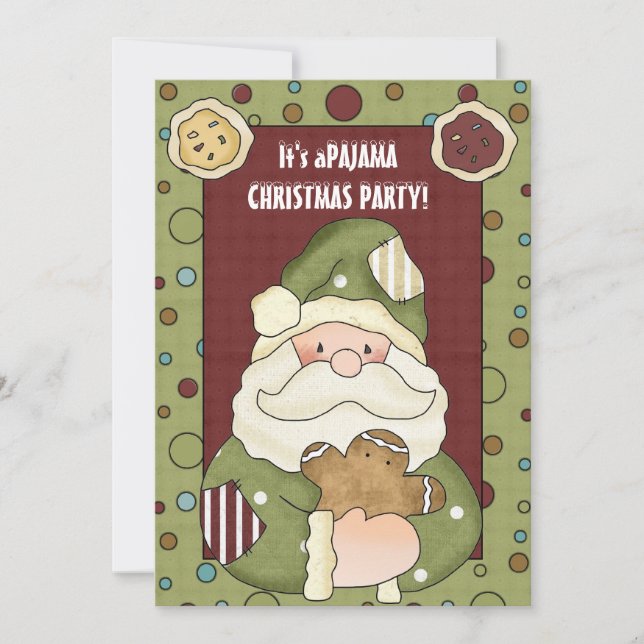 C'est une invitation de Noël au Pajama Party (Devant)