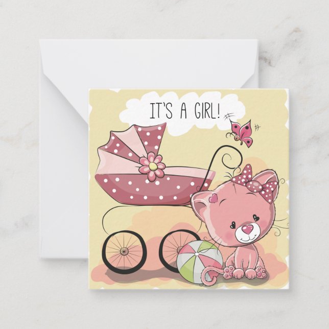 C'est une invitation fille/Baby shower (Devant)