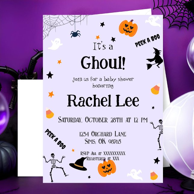 C'est une invitation Ghoul Halloween Baby Girl Sho (Créateur téléchargé)