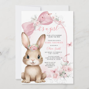 C'est une invitation pour une baby shower Fille La