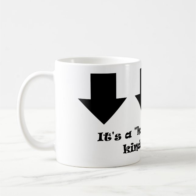 C'est une journée "à moitié vide" ! tasse à café (Gauche)