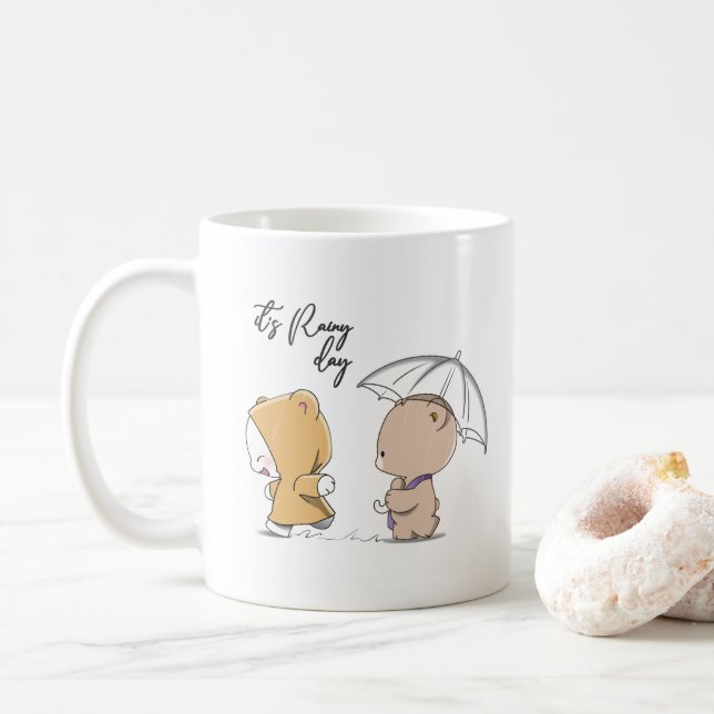 C'est une journée pluvieuse | 11# Tasse Classique (Avec donut)