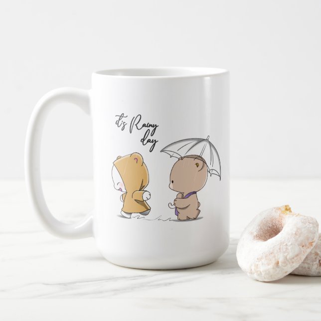 C'est une journée pluvieuse | Tasse Classique 15# (Avec donut)
