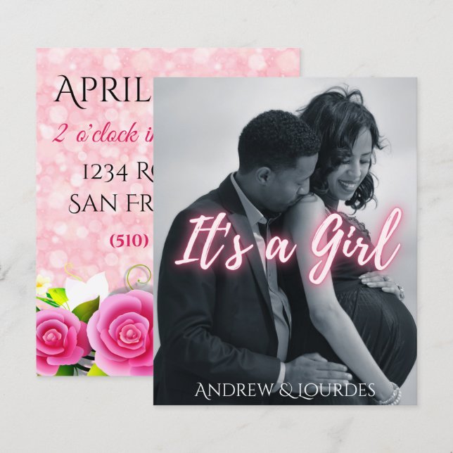 C'est une photo élégante rose pour fille (Devant / Derrière)