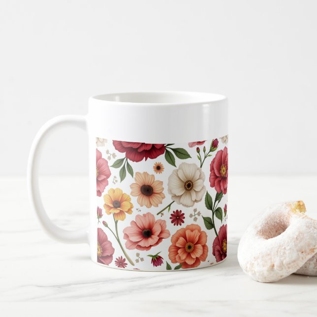 C'est une tasse à fleurs (Avec donut)