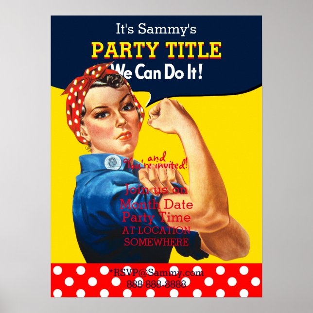 C'est votre affiche de fête de Rosie Personnalisez (Devant)