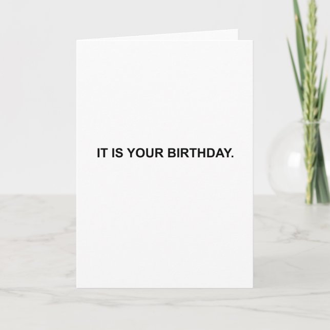 C'est votre anniversaire. Carte (Devant)