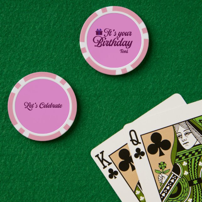 C'est votre anniversaire jetons de poker (Table de poker (double))