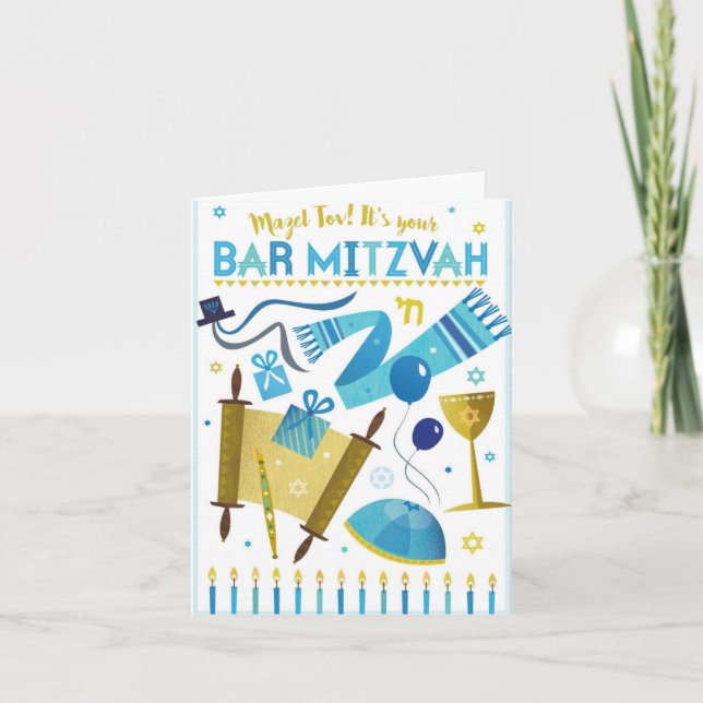 C'est votre Bar Mitzvah ! Carte pliée (Devant)