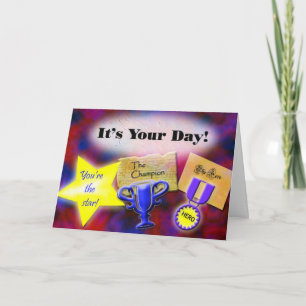 "C'est votre jour !" carte de version de congrats