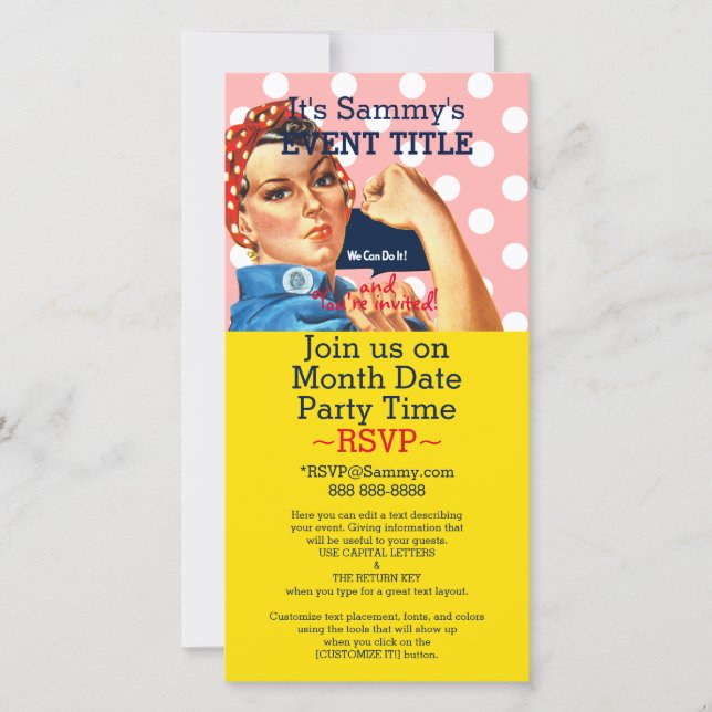 C'est votre offre de Rosie Party personnalisée (Devant)