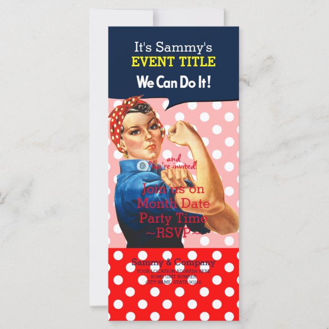 C'est votre offre de Rosie Party personnalisée (Devant)